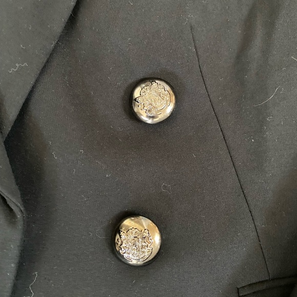 Pink Tartan Size 4 Black Lined Blazer - Picture 4 of 8